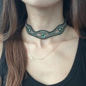Crystal Eye Choker Necklace
